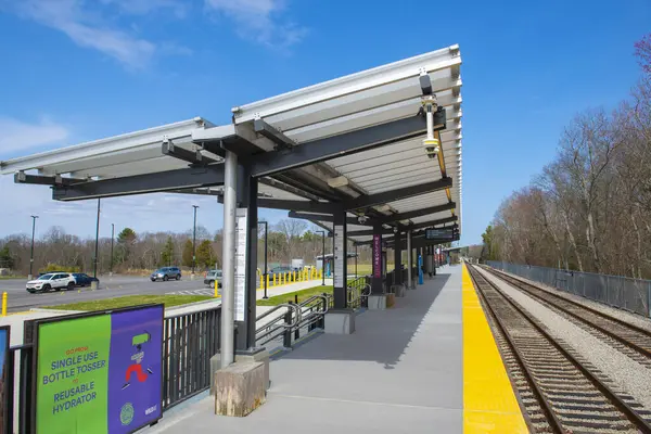Fall River New Bedford Line için MBTA Freetown istasyonu Freetown, Massachusetts MA, ABD.