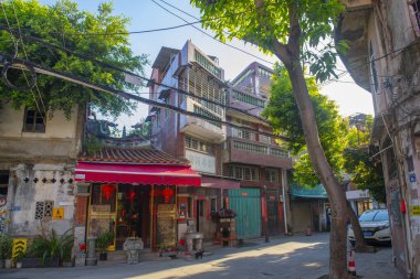 Quanjun Aoxuan Sarayı tarihi Licheng Bölgesi 'nde Wanshou Yolu üzerinde Quanzhou, Fujian, Çin.  