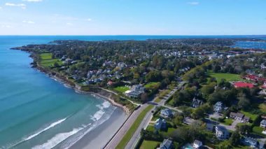 Easton Sahili hava manzarası Newport ve Middletown, Rhode Island RI, ABD arasında sonbaharda görülüyor.. 