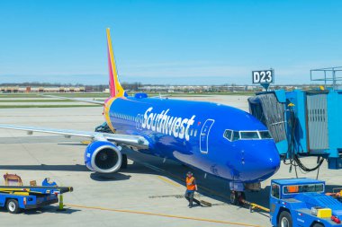 Southwest Havayolları Boeing 737-800 N8640D Detroit Metropolitan Havaalanı (DTW), Detroit, Michigan MI, ABD. 