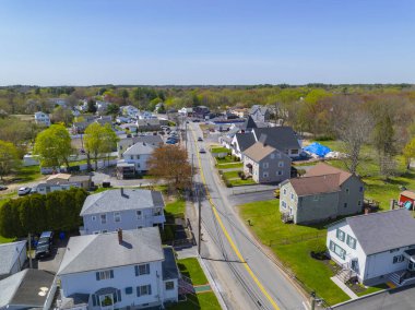 Doğu Taunton Village, Taunton City, Bristol County, Massachusetts MA, ABD 'deki tarihi konut manzarası. 