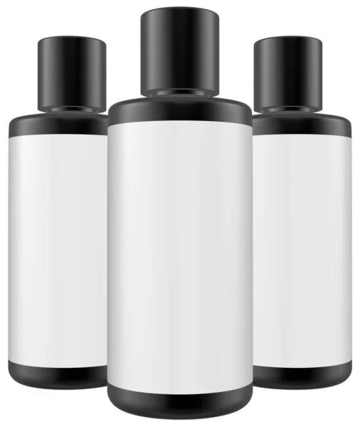 Візуалізація Порожньої Білої Пластикової Пляшки Чорно Білим Тлом — стокове фото