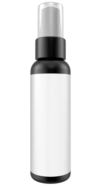 Визуализация Пустой Белой Пластиковой Бутылки Черно Белом Фоне — стоковое фото