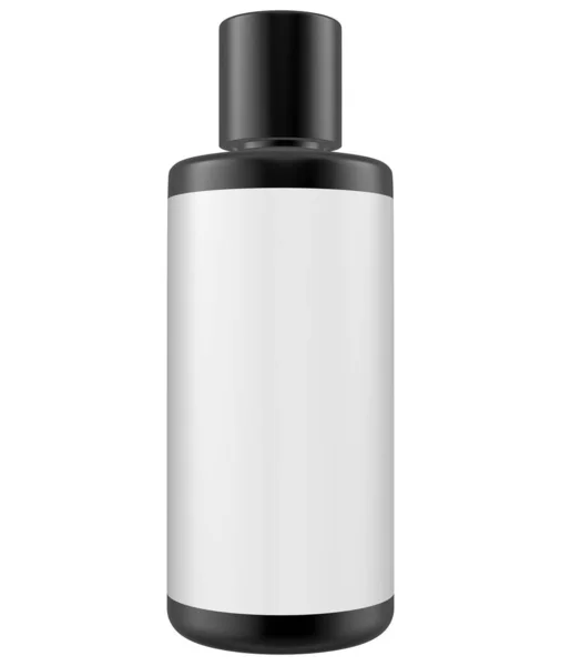 Візуалізація Порожньої Білої Пластикової Пляшки Чорно Білим Тлом — стокове фото