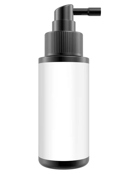 Визуализация Пустой Белой Пластиковой Бутылки Черно Белом Фоне — стоковое фото