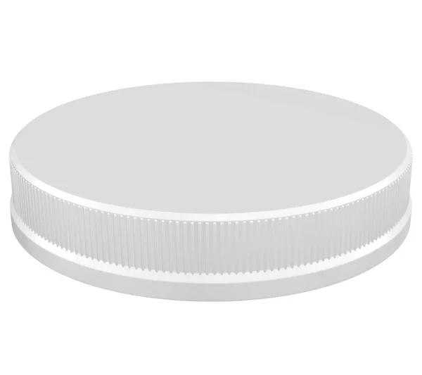Bianco Contenitore Crema Cosmetica Isolato Sfondo Bianco — Foto Stock