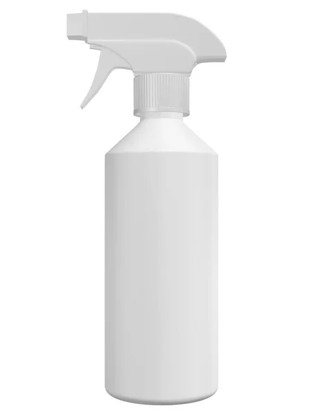 Frasco Spray Plástico Com Rótulo Renderização — Fotografia de Stock