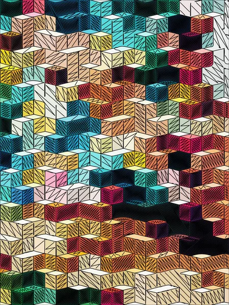 Nahtloses Muster Abstrakter Geometrischer Hintergrund — Stockfoto