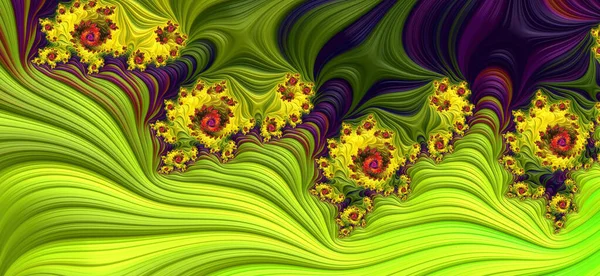 Wygenerowane Komputerowo Kolorowe Fraktal Grafika — Zdjęcie stockowe