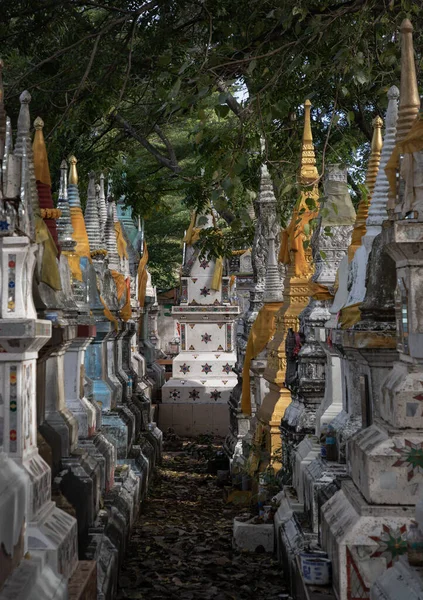 Nakhon Pathom Tailândia Novembro 2022 Chedi Contendo Para Cinzas Ósseas — Fotografia de Stock