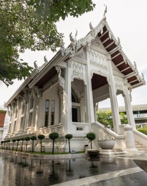 Samut prakan, Tayland - 18 Kasım 2022: Pak Nam Samut prakan 'daki Phra Buddha Çini Moğol Tapınağı. Pra Putthachinaratch Mongkol, Seçici Odak.