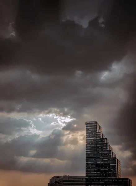 Bangkok Tajlandia Lis 2022 Architektoniczny Widok Zewnętrzny Nowoczesnego Wieżowca Tle — Zdjęcie stockowe