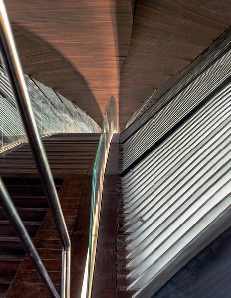 Nome Arquitetura Arte Design Interiores San Pasan Wooden Bridge Edifício — Fotografia de Stock