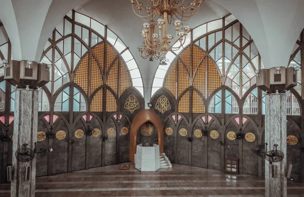 Архитектурный Дизайн Внутри Фонда Центральной Мечети Исламского Центра Таиланда Деталь — стоковое фото