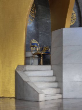 Merkezi Cami Vakfı ve Tayland İslam Merkezi 'nin mimari tasarımı. İslam İşleri için inşa edilen iç yapı ayrıntıları zarif, İslami sanat konseptiyle tasarlanmıştır. Din İslam, Müslüman camisi, İslam camisi, 