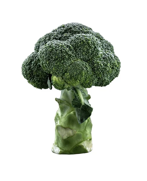 Frische Grüne Farbe Brokkoli Isoliert Auf Weißem Hintergrund Mit Clipping — Stockfoto