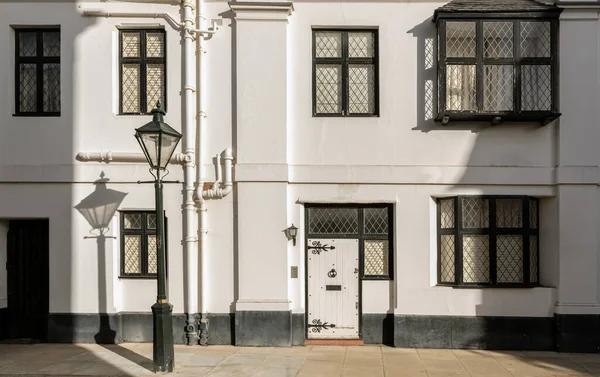 London Oct 2023 Facade House Vere Cottages Street Light South — Stock Photo, Image