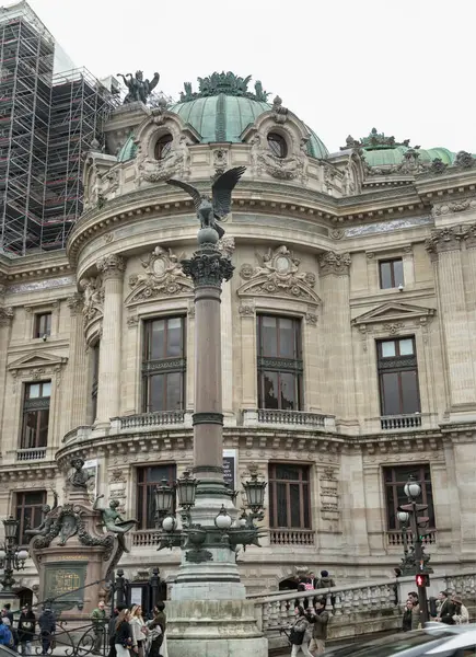 stock image France, Paris - Jan 04, 2024 - Architectural details of The Palais Garnier (Opera National de Paris). Place de l'Opera (Opera Garnier) is famous Neo-baroque building in Paris, UNESCO World Heritage Site, The Paris Opera House, Space for text, Select