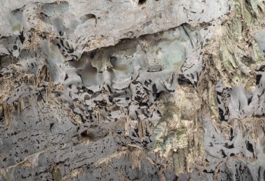 Uthai Thani, Thailand - 06 Dec, 2024 - Nature view of Stalactites interior of the old limestone cave at Ancient forest Hup Pa Tat. The famous travel destinations in the Central Valley Uthai Thani, use it as your Wallpaper, Poster and Space for text,  clipart