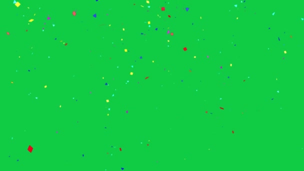 Κάθετα Απρόσκοπτη Looping Των Σωματιδίων Animation Πολύχρωμα Κομφετί Πτώση Κάτω — Αρχείο Βίντεο