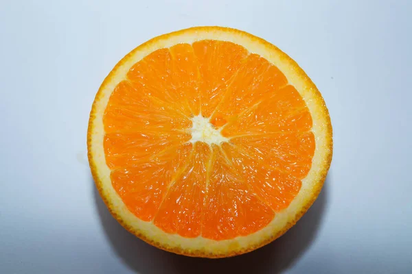 Orange Juicy Oranges Isolated White Background Healthy Eating Delicious Fruits — Stock Photo, Image