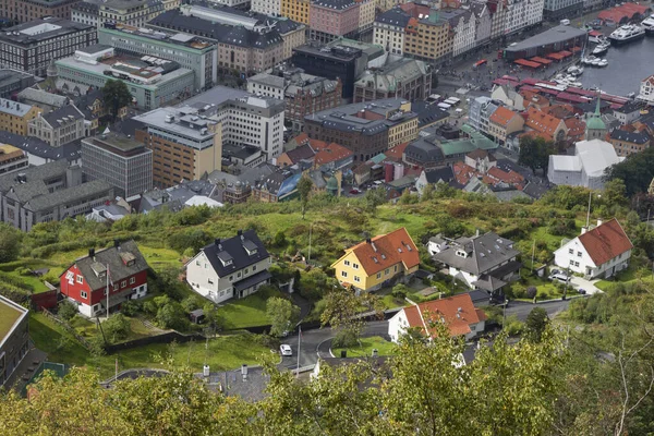 Uitzicht Stad Vanaf Het Uitkijkpunt Top Van Berg — Stockfoto