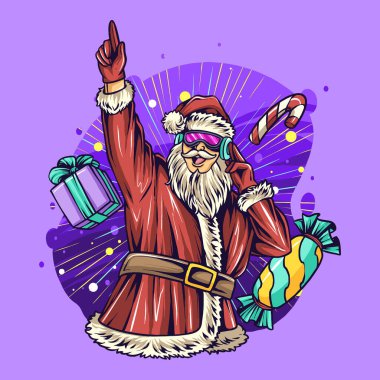 Noel Baba Noel arifesinde dans ediyor