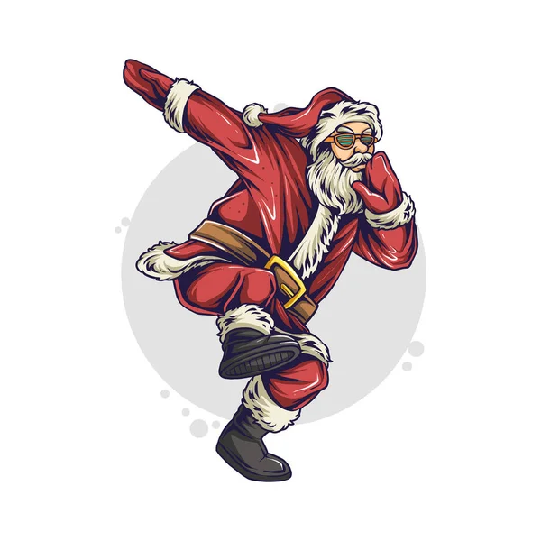 Boże Narodzenie Święty Mikołaj Jest Disco Party — Wektor stockowy