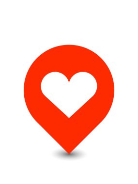 Kalp işaretli işaretçi - Vektör