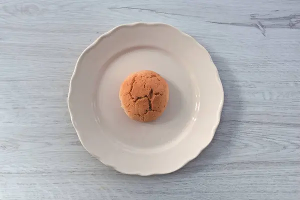 background of cookies in a porcelain plate