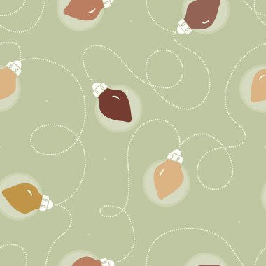 Vektör Noel Işıkları Sıcak, Yumuşak Pastel Renkler pürüzsüz arkaplan.