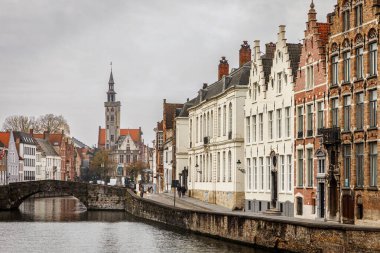 Streets of Brugge old town. Medieval Europe, Belgium