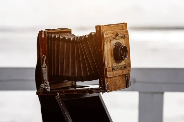 Παλιά Φωτογραφική Μηχανή Ρετρό Τεχνολογία — Φωτογραφία Αρχείου