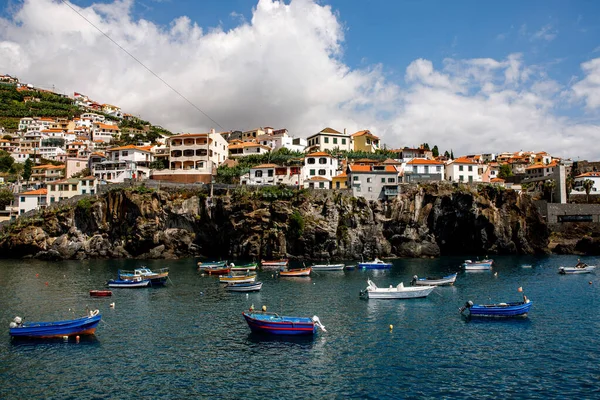 Vista Camara Lobos Pequena Aldeia Pescadores Ilha Madeira — Fotografia de Stock