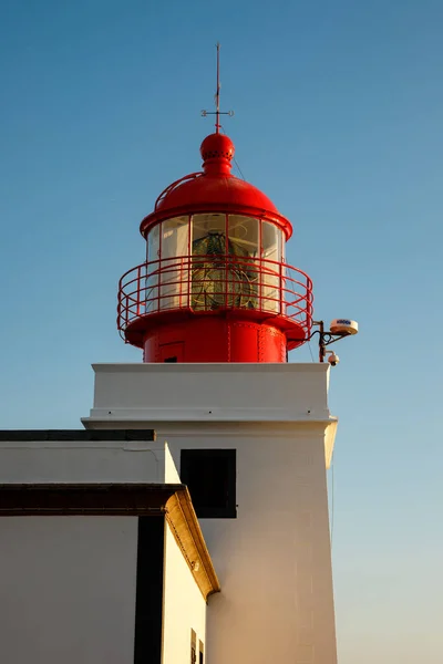 Red Head Lighthouse Blue Sky Background — Stock Photo, Image