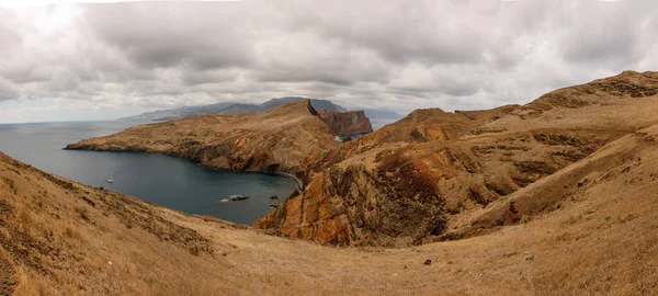 stock image Panoramic view of Madeira cliffs, Ponta de sao Lourence peninsula