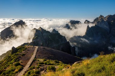 The highest point of Madeira island - Arieiro peak, Portugal clipart