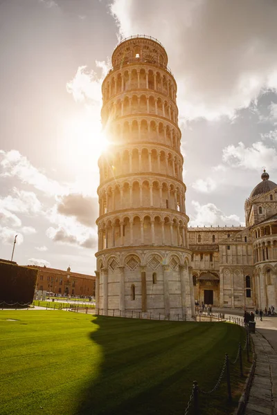 Vacation Italy Famous Italian Pisa Tower Sunshine — стокове фото