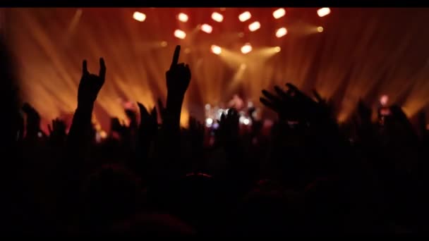 Cheering People Crowd Dance Floor Music Concert — Vídeo de stock