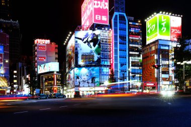 TOKYO, JAPONYAN - 22 Ekim 2024 Tokyo 'da Gece Yaşamı.