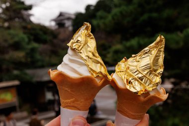 Kanazawa, Japonya 'da Altın Dondurma