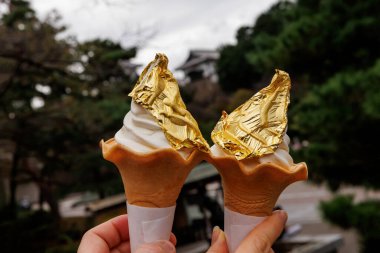 Kanazawa, Japonya 'da Altın Dondurma