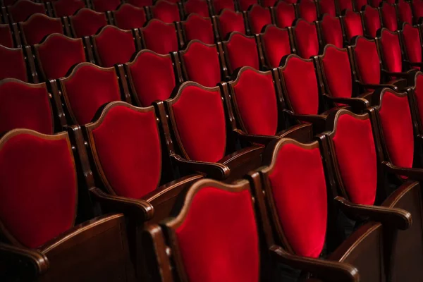 Red Velvet Seat Chairs Theater Concert Hall — Stock Photo, Image