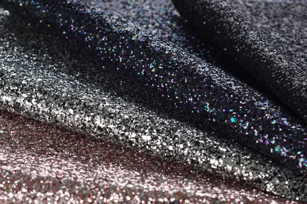 Tessuto Glitter Tonalità Scure Primo Piano — Foto Stock