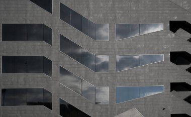 Modern mimari modern gri siyah bina 