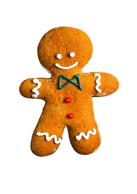 Geleneksel zencefilli kurabiye adam Noel kurabiyesi