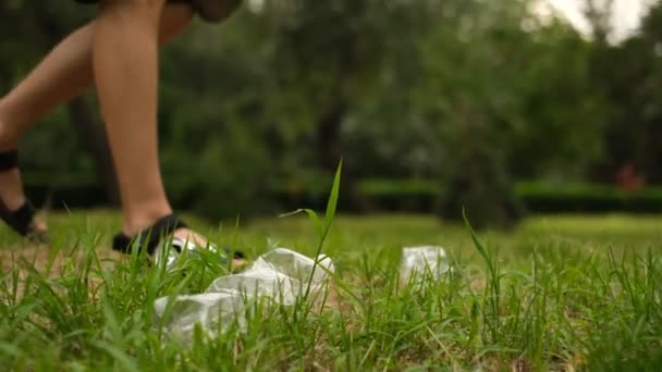 Les Écologistes Ramassent Les Ordures Dans Forêt Pour Les Recycler — Video