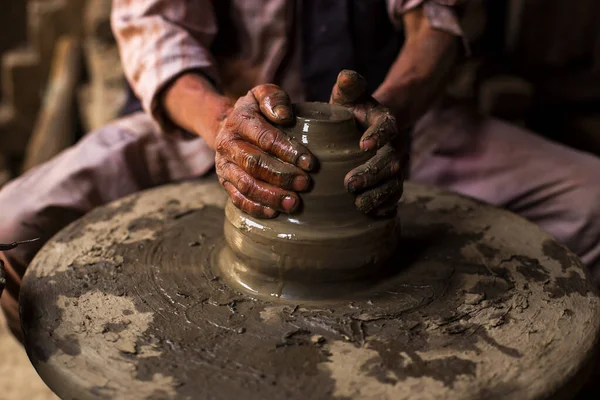 Hands Nepalese Potter — Stock Photo, Image