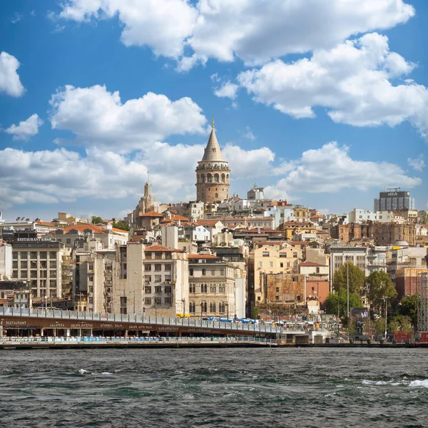 Vue Sur Ville Istanbul Skyline Turquie Depuis Bosphore Surplombant Pont — Photo