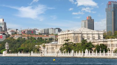 Dolmabahce Palace, located at Besiktas district of Istanbul, Turkey, on the European coast of the Bosporus strait, main administrative center of the Ottoman Empire formerly